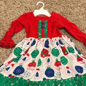 Festive Red and White Holiday Dress